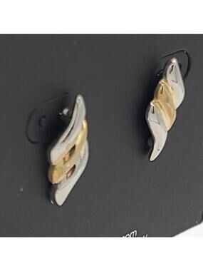 Area Stars Silver Gold Multicolor Wave Post Stud Earrings ~ NEW